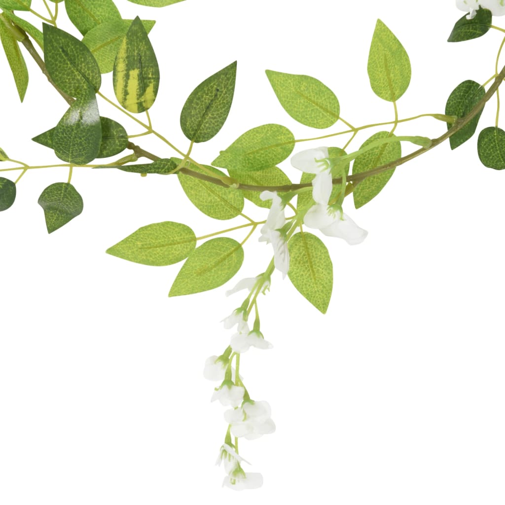 Flower Garlands Flowers 6 pcs. White 200 cm\