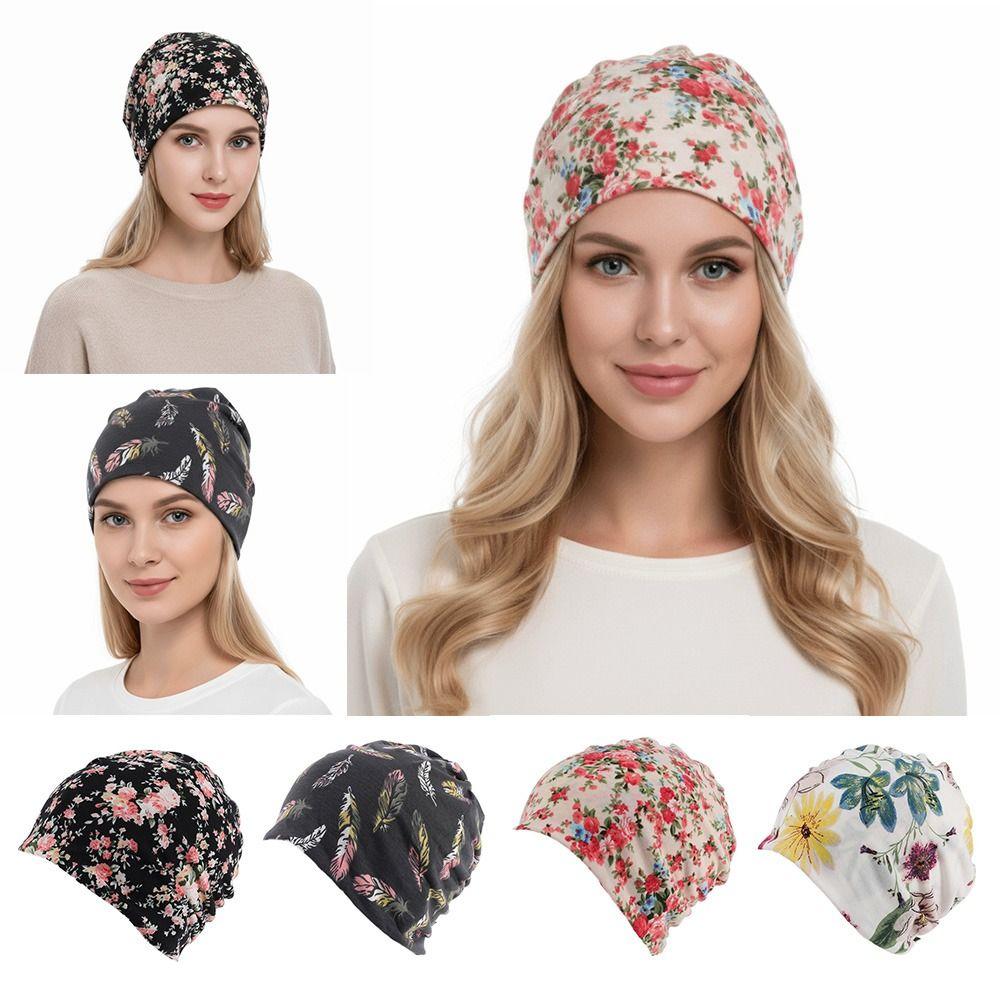 Casual Wind Cotton Hat Bandana Spring Sleep Caps Beanies Headwrap Chemotherapy Hat Women National