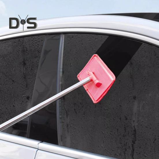 Curățător racletă de ferestre Mop cu mâner lung Instrument de curățare a parbrizului Rezervor de pește Stergător de sticlă pentru interior pentru baie, bucătărie, blat, pereți de sticlă, ferestre