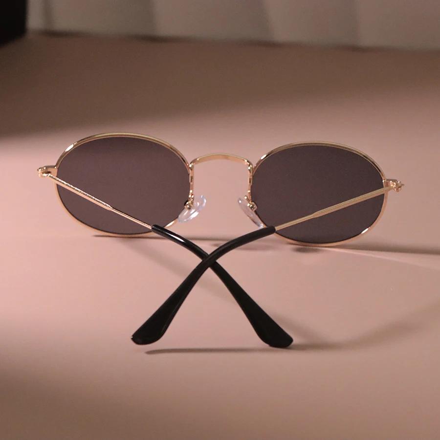 Fashion Vintage Oval Sunglasses Women Men Designer Retro Sun Glasses Mirror Punk Shades Unisex Oculos De Sol
