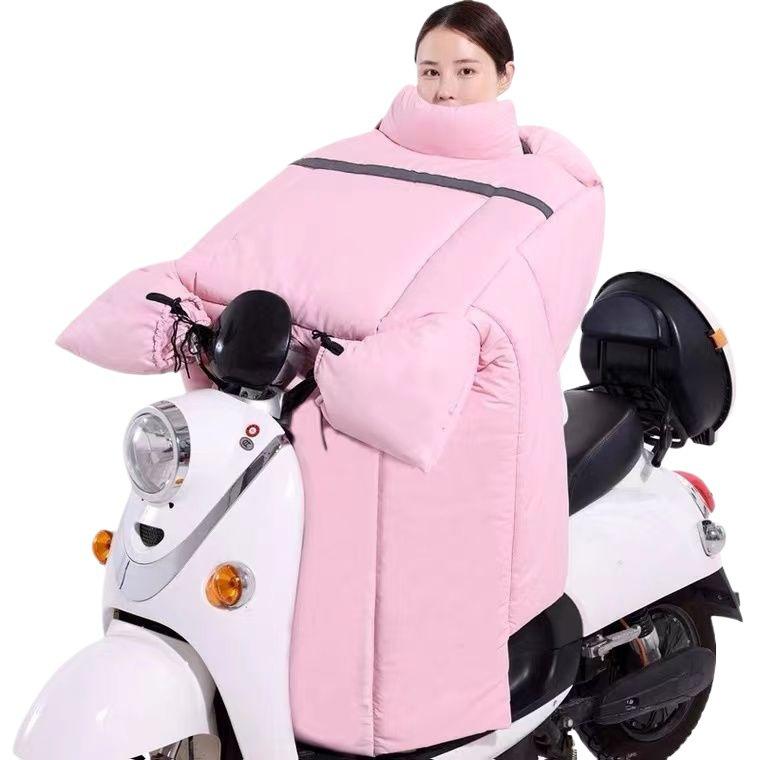 Extra Large Electric Vehicle Windshield & Motorcycle Knee Pads - Fleece Lined, Waterproof, Windproof & Battery Heated