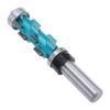 Flush Trim Router Bit 1/2 Shank Spiral Carbide Double Bearing Woodworking Trimming 3/4in Dia 1‑11/16