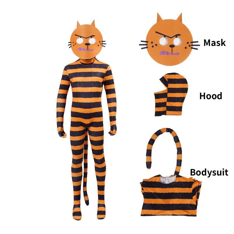 Cosplay kostým Dog Man pro anime hraní rolí z polyesterové tkaniny pro děti a teenagery