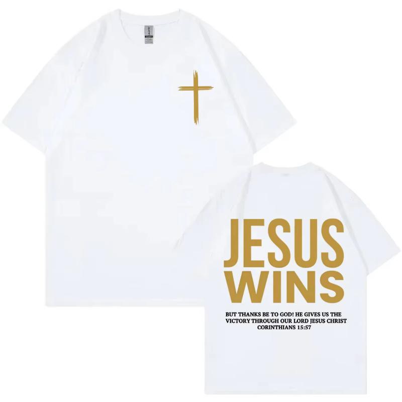 Aesthetic Christian Jesus Bible Verse T-shirt High Quality Fashion Oversized T-shirts Men Women Casual Cotton T Shirt