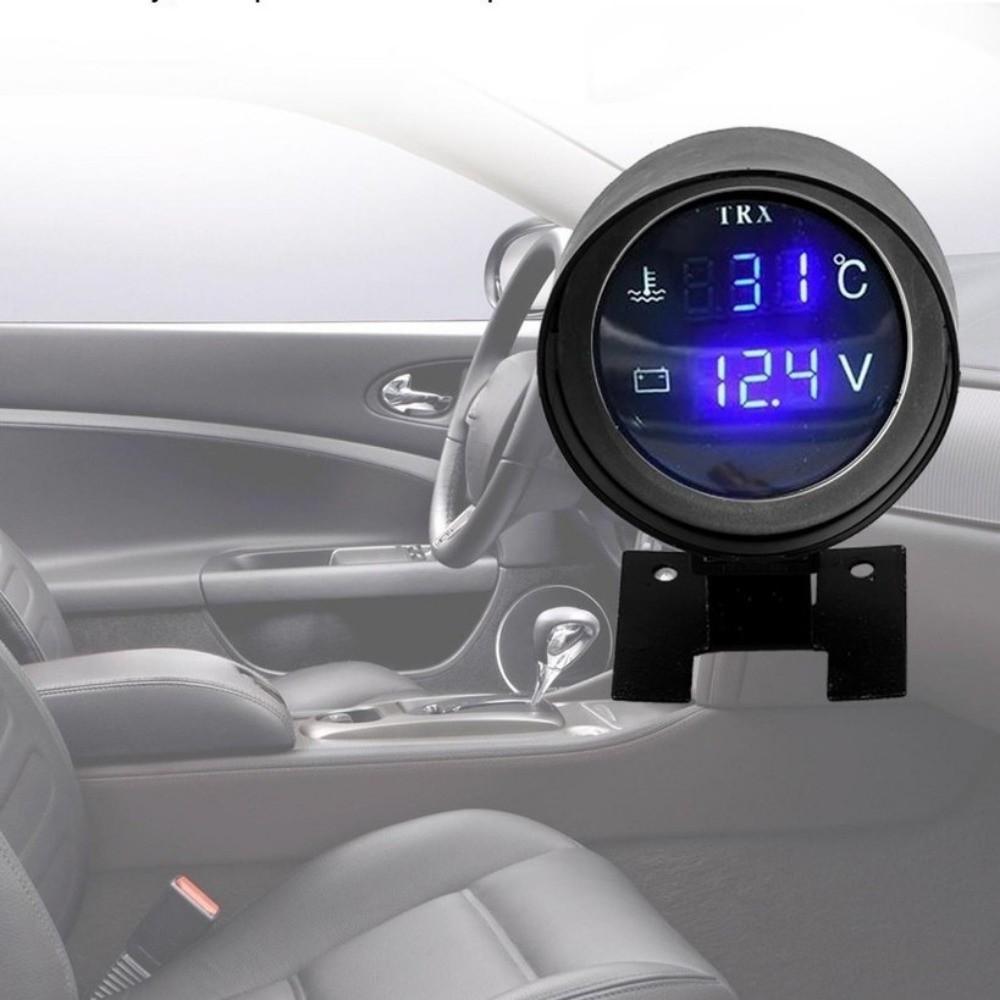 Round LCD Water Temperature Meter Blue Light LED Digital Temp Meter Motorcycle