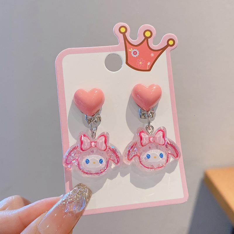Pain-Free Dopamine Sanrio Princess Ear Clip for Girls – No Piercing Required