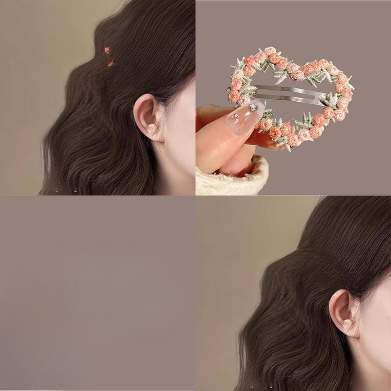 The Flower Hairpin Is Sweet and Ethereal. The Shark Hairpin Is Held At The Back of The Head