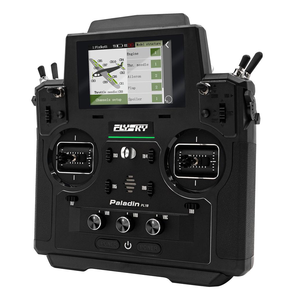 Flysky Paladin PL18 2.4G 18CH Radio Transmitter with FS-FTr10 FTr16S Receiver HVGA 3.5 Inch TFT