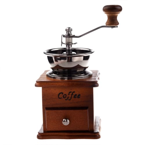 

Manual Coffee Grinder, Wood/Metal Hand Mill, Spice Mill (Wood Color)