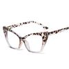 Women Cat Eye Glasses Fashion Retro Anti Blue Light Large Frame Color Computer Eyeglass Luxury Brand Design Decorative Eyewear