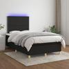 VidaXL Slat Bed Base with Mattress and LED, Upholstered Bed, Double Bed, Adult Bed for Interior Bedroom, 3135343