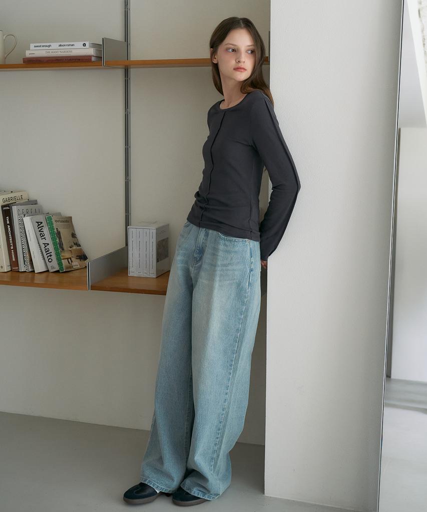 DEHEVE Soft Layer Slim Long Sleeve [Charcoal]