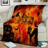 Halloween Pumpkin Ghost Print Flannel Blanket Cozy Warm Throw Bedroom Sofa Present Indoor Home Holiday Lounge Bedding Decor