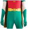 Robin Superhero Halloween Cosplay Costume Jumpsuit with Cape