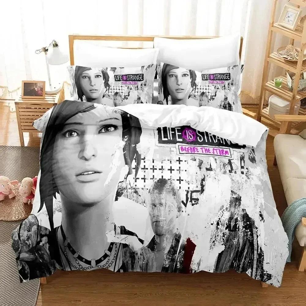 Game Life Is Strange Bedding Set Boys Girls Twin Queen Size Duvet Cover Pillowcase Bed Kids Adult Gift for Gaming Enthusiast