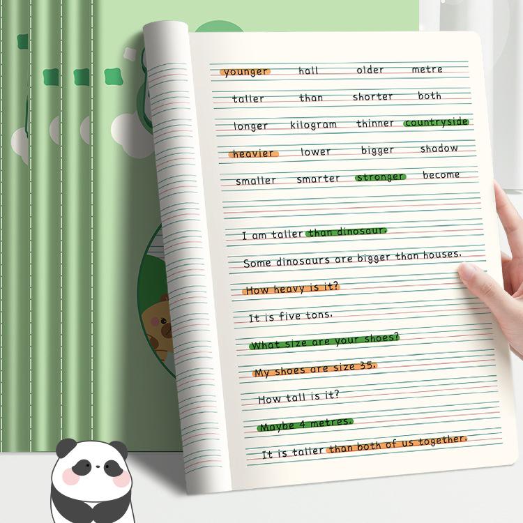 Primary School English Workbook for Ages 3-6 - Thick 16k Pages, Cartoon Cover