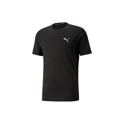 Run Favorite Heather Unifarben mit Logo-Print American Vintage Lauf Training Rundhals Kurzarm T-Shirt Herren Oberteile Schwarz 523683-01