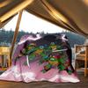 1pc Turtles Outdoor Flannel Blanket, Lightweight Warm Cozy for Travel Camping Office Soft Polyester Fabric