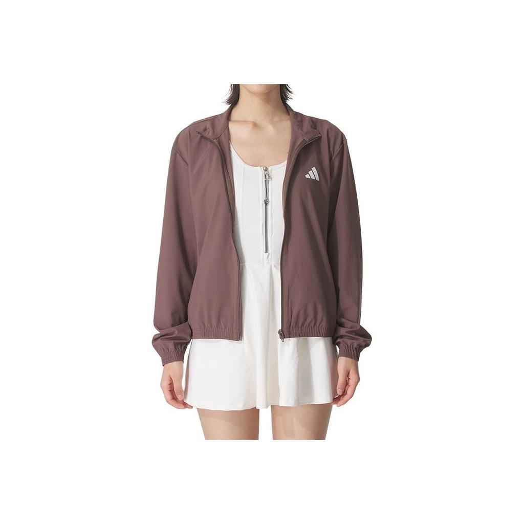 adidas Sports Lifestyle Brand Logo Training Stand Collar Running Casual Breathable Windproof Woven Jacket Women Jacket JY2143