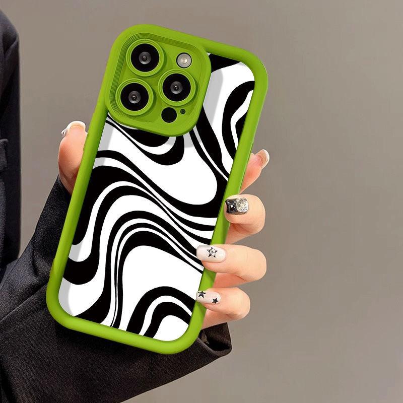 Black and white zebra pattern for iPhone17PorMax phone case 17 Apple 16 matte 14/15 premium ins wind