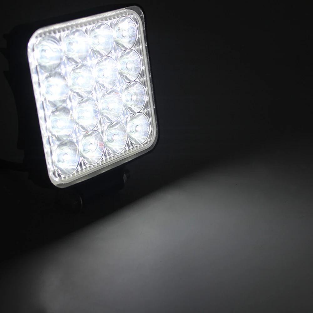 42W/48W Car Truck LED Bar Off Road Headlights Work Lights 14LED 16LED For Tractors Spotlight For ATV UTV Truck Tractor