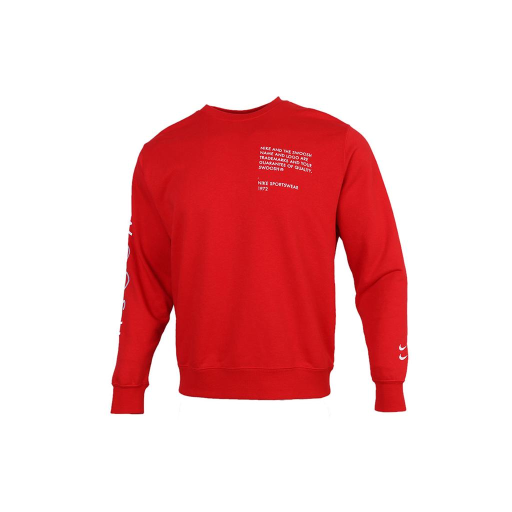 Nike Sweatshirts Men's University Red Crew Neck Moderate Regular CU4035-657