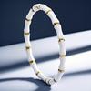 Stainless Steel Bamboo Joint Bracelet - European & American Design with Buckle, Titanium Steel Women's Jewelry.