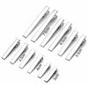 20 Peças 32/40/45/55/75mm Base de Clipe de Grampo de Cabelo Aligátor de Metal Plano com Dente Único para Presilhas de Cabelo DIY Acessórios para Fazer Joias