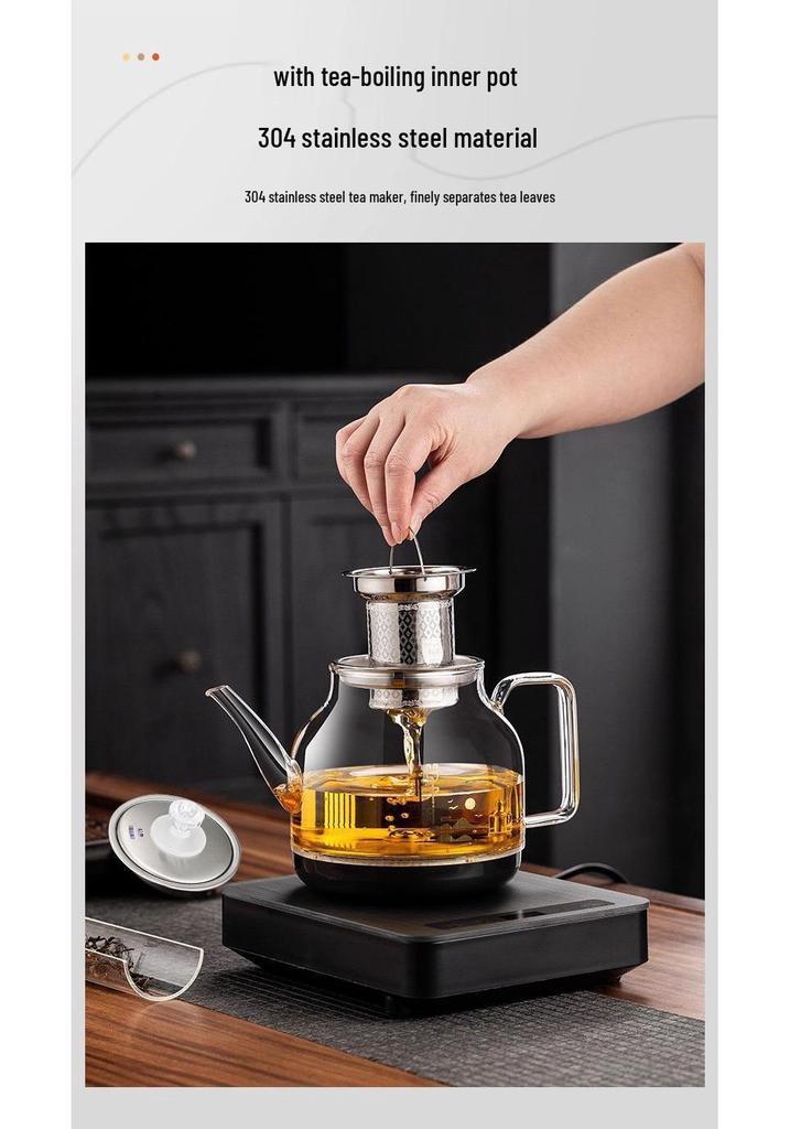 Fully Automatic Smart Electric Kettle with Bottom Water Inlet and Integrated Tea Maker