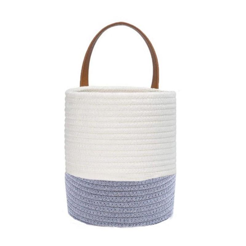 Imitation Rattan Wall Hanging Baskets Plant Chlorophytum Handmade Artificial Flower Vase Single Rope Planter Baskets