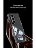 Samsung Z Fold7 Magnetic Hinge Case - Transparent Protective Cover with Triumph Stand