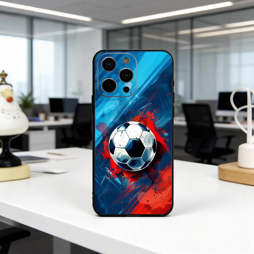 Cool F-Football photo Phone Case For iPhone 17,16,15,14,13,12,11 Plus,Pro Max,XS,Soft Silicone Black Cover