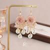 Pendant Rhinestone Drop Earrings Exaggerated Vintage Long Earrings Crystal Stud Earrings  Women
