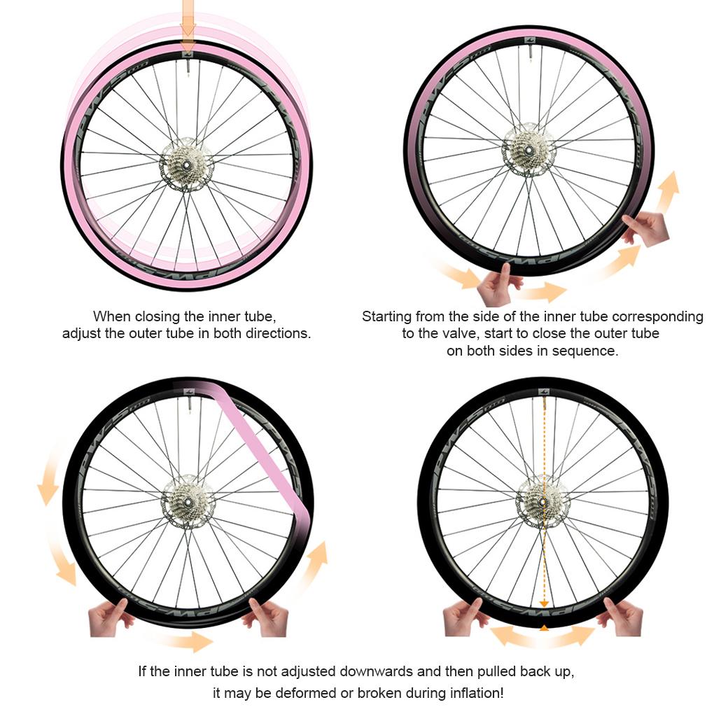 700X18-32c Bike Inner Tube 65mm Riding Racing Bicycles Tire Professional Repairing Foldable Cycling Rider Tyre Spare
