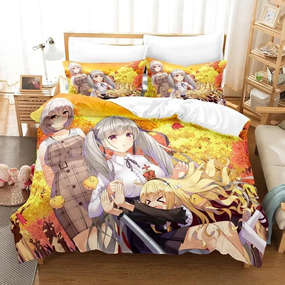 Sexy Azur Lane Sirius 3D Print Bedding Set Cartoon Anime Duvet Cover Adult Kid Bedroom Game Girl