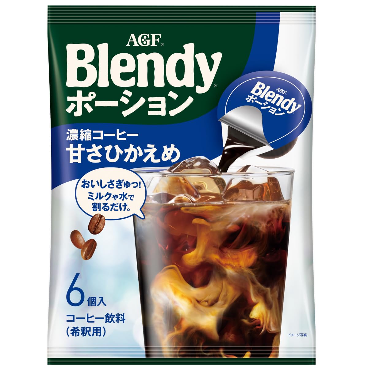 

AGF Blendy Portion Concentrated Lightly 6 Count x 12 Bags Coffee, Sweetened, [Iced Coffee] [Coffee Portion]