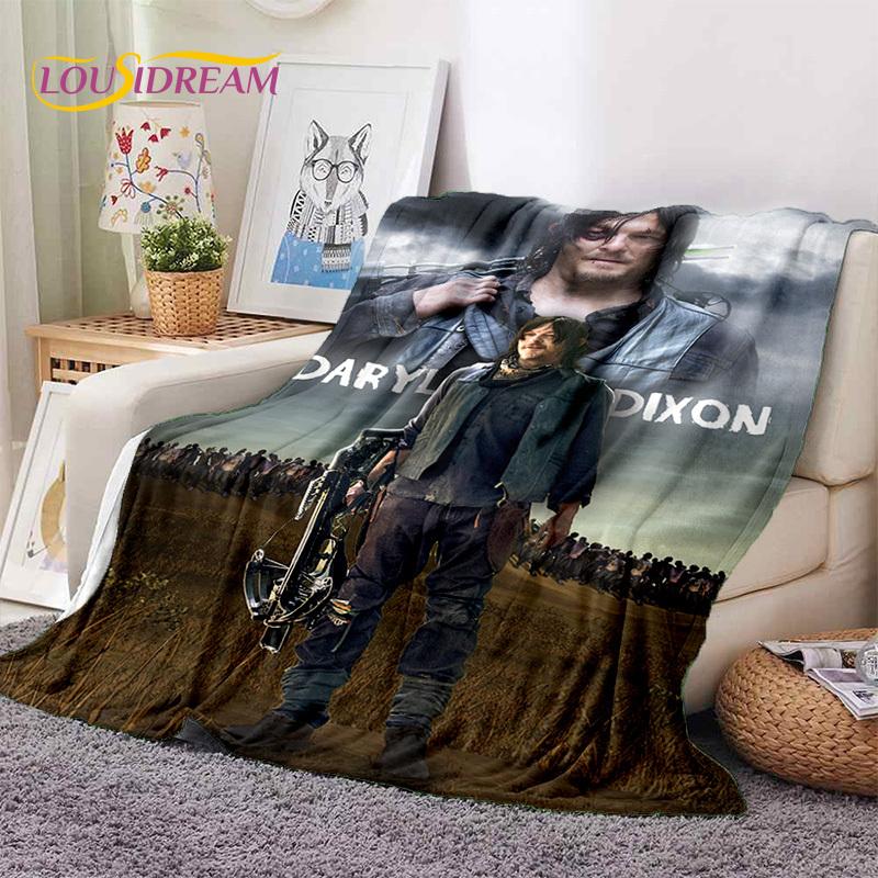 The Walking Dead Lincoln TWD Soft Blankets,Keep Warm Throw Blanket Comfortable Blanket for Picnic Beds Sofa Home Bedroom Gift