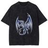 Classic Anime Yugioh Dark Magician  Manga Graphic Print T-Shirt Men Women Vintage Washed Cotton Summer New Tee Streetwear Fashion Oversized Top