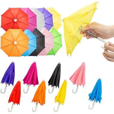 Mini Umbrella, Multicolor, 18-inch, for Dolls, 1:6 Scale, 8 Pieces