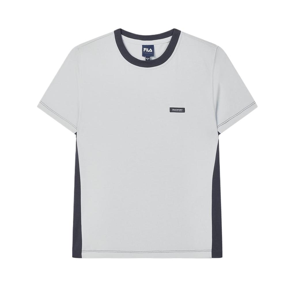 FILA Round Neck Casual Sports Comfortable Short Sleeve Regular T-Shirt Women Tops Ice-Gray F71W429103FGY