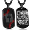 New Baseball Cross Army Brand Pendant Necklace Men's Versatile Sports Style