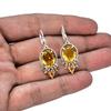 Sterling Silver Citrine Statement Earrings: Modern Elegant Jewelry