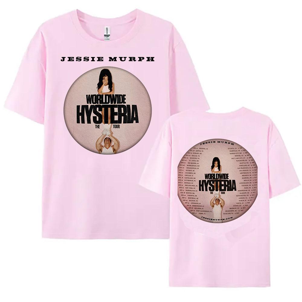 Y2K JESSIE MURPH The Worldwide Hysteria Tour 2025 T-shirt Cotton Summer Unisex Streetwear Hip Hop Casual Female Tshirts Graphic