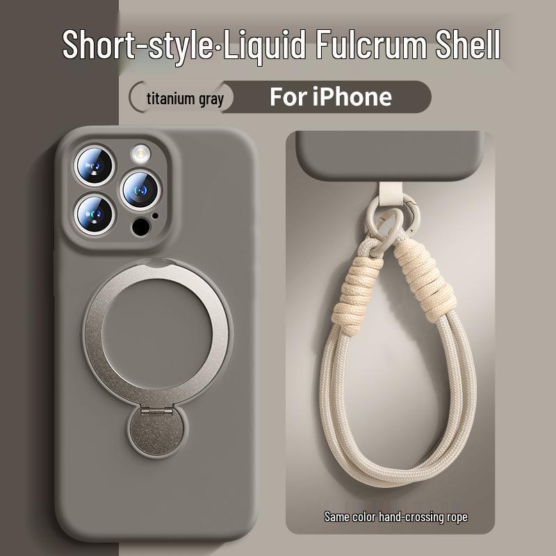 Für iPhone 17 Pro Max: Flüssigsilikon-Armbandhalter, Vollschutzhülle