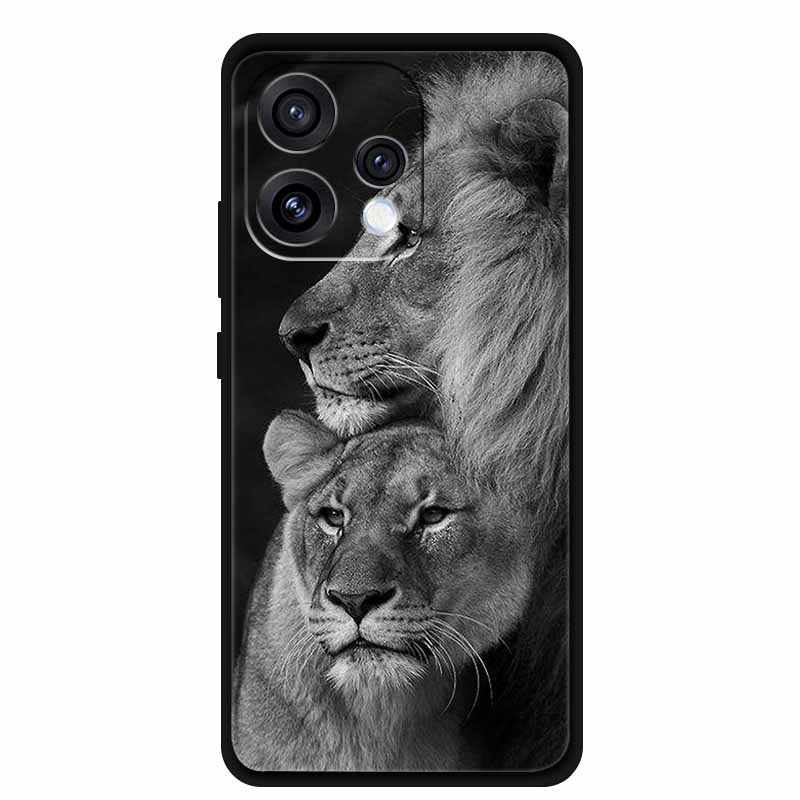 

Для Oppo Reno 15 15c Чохол Свіжа Квітка М який Силікон ТПУ Чохли для Телефону для Reno15 Reno15C Ударостійкий Крутий Вовк Тварини Захисний For Reno 15 Global