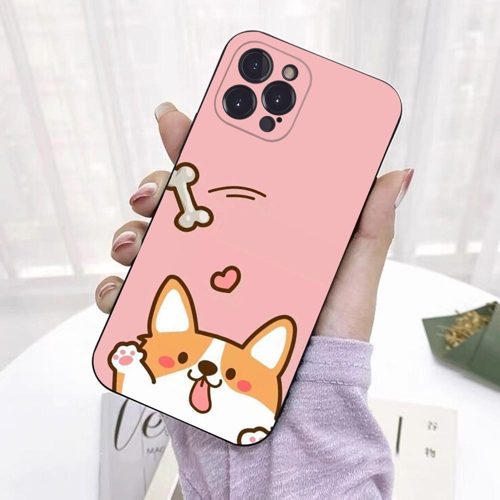 Cute Corgi  Phone Case For iPhone 6 7 8 Plus 11 12 13 14 Pro SE 2020 MAX Mini X XS XR Back Funda Cover