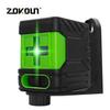 2 Line Green Beam Laser Level with Self-Leveling Function for Perfect Horizontal and Vertical Alignment