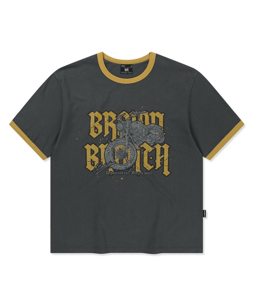BROWNBREATH Bb Ringer Tee - Charcoal
