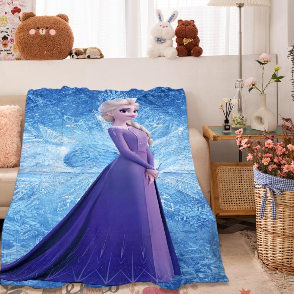 Ice and Snow Princess  Flannel Blanket, Lightweight  Blanket, Sleeping Blanket, Sofa Blanket, Adult Andchildren's Travel Blanket