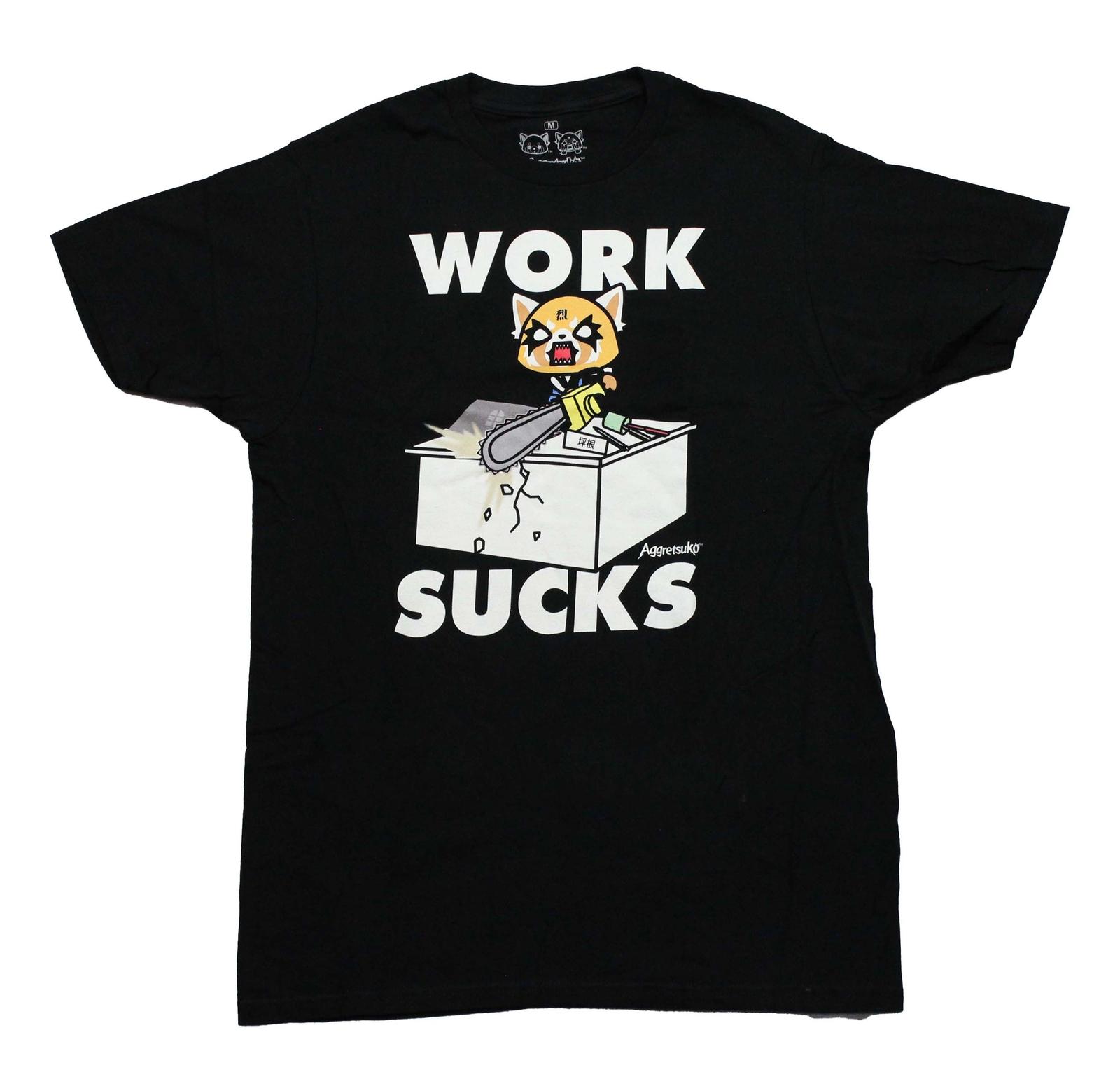 Aggretsuko New Adult T-Shirt - Work Sucks Broken Copier XXXXL